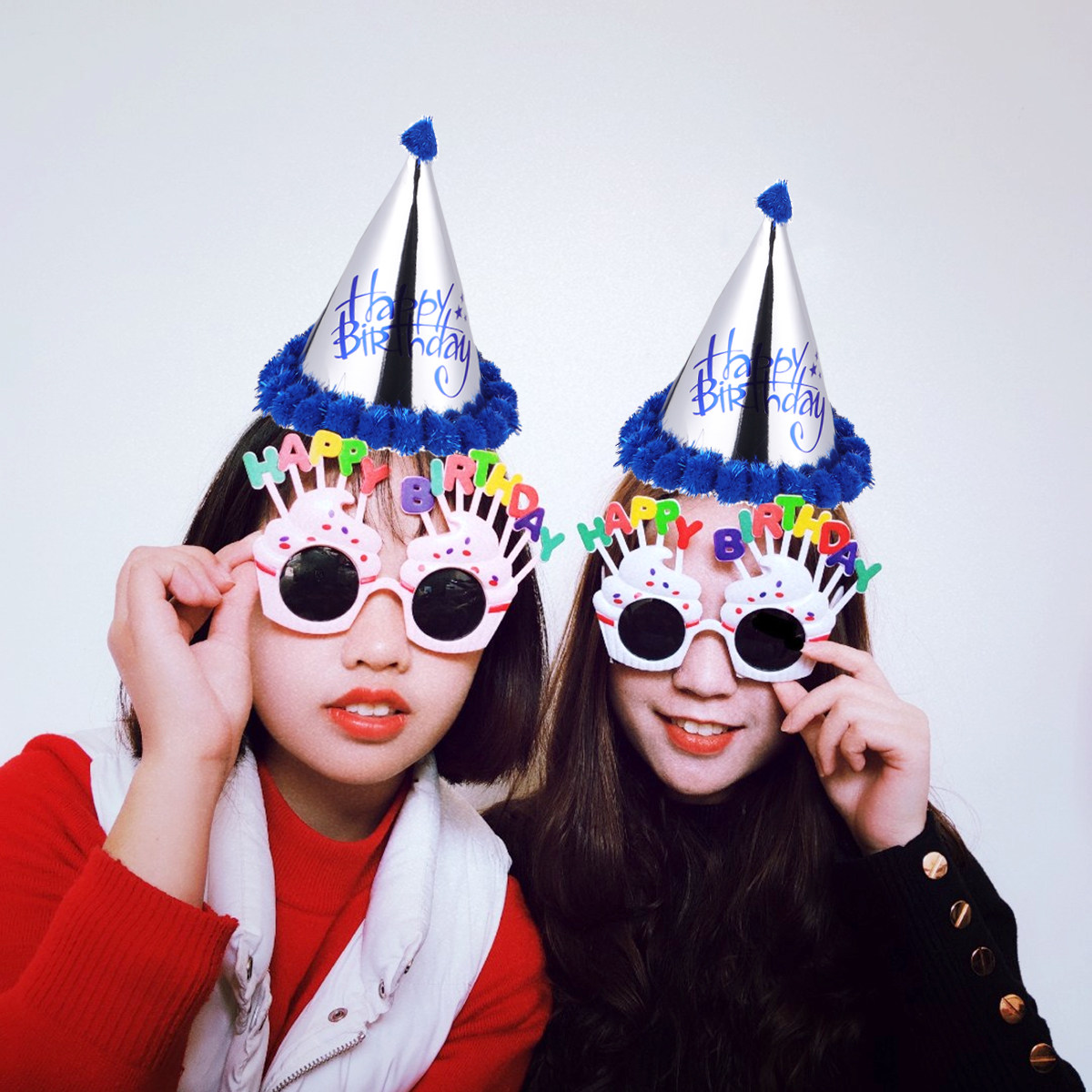5pcs Dark Blue Shiny Paper Pom - Party Hat Cone review and price