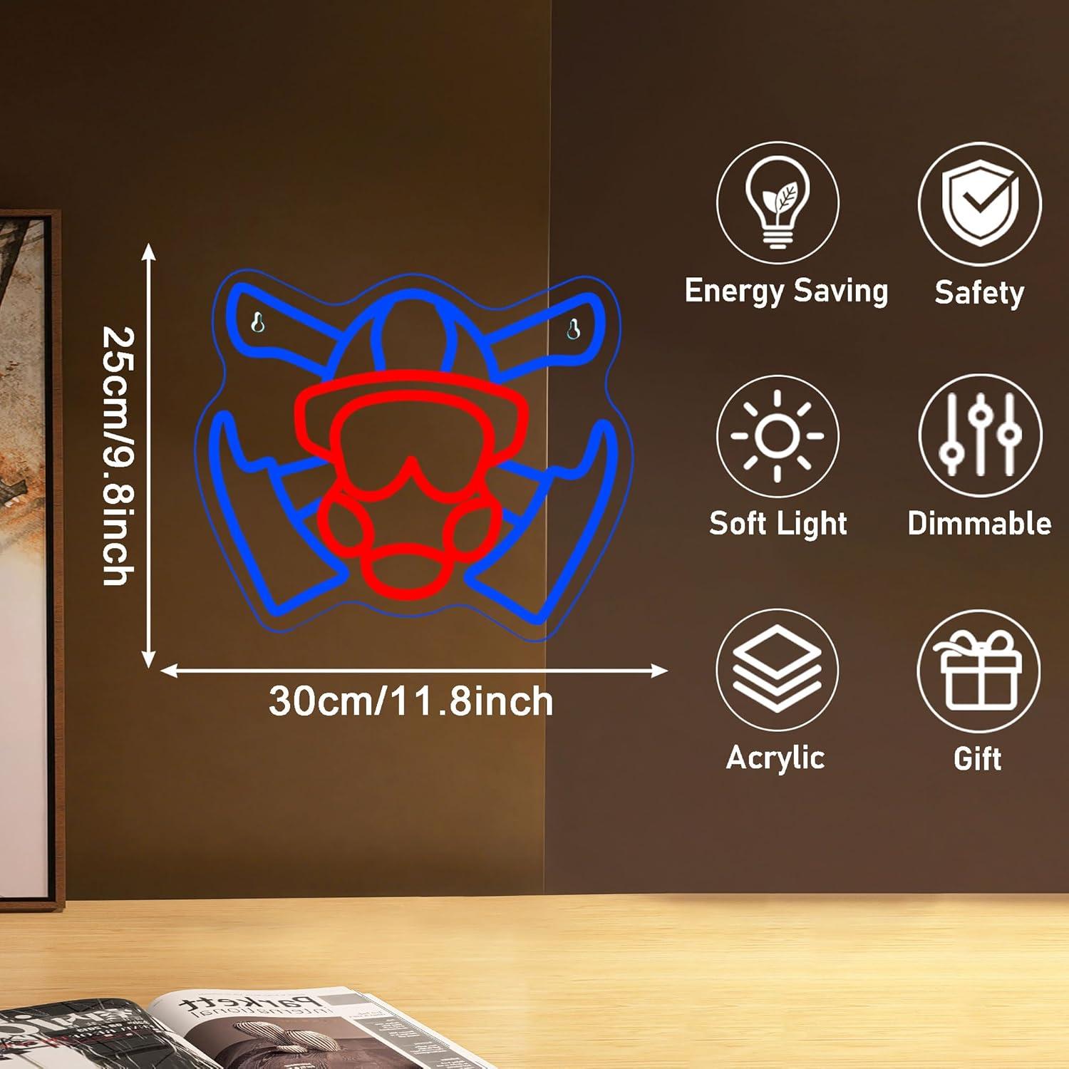 Firefighter Gas Mask Neon Sign - Neon Sign Party review and price