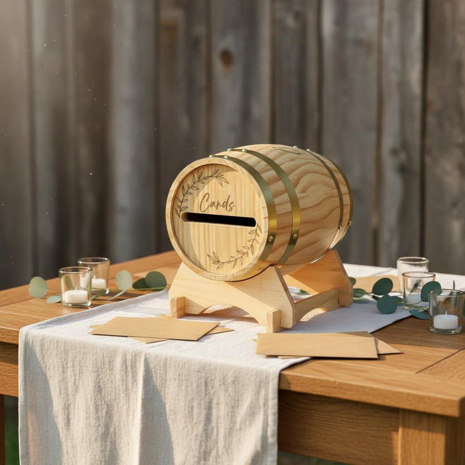 Large Wooden Card Box with Slo - Event Party Box review and price