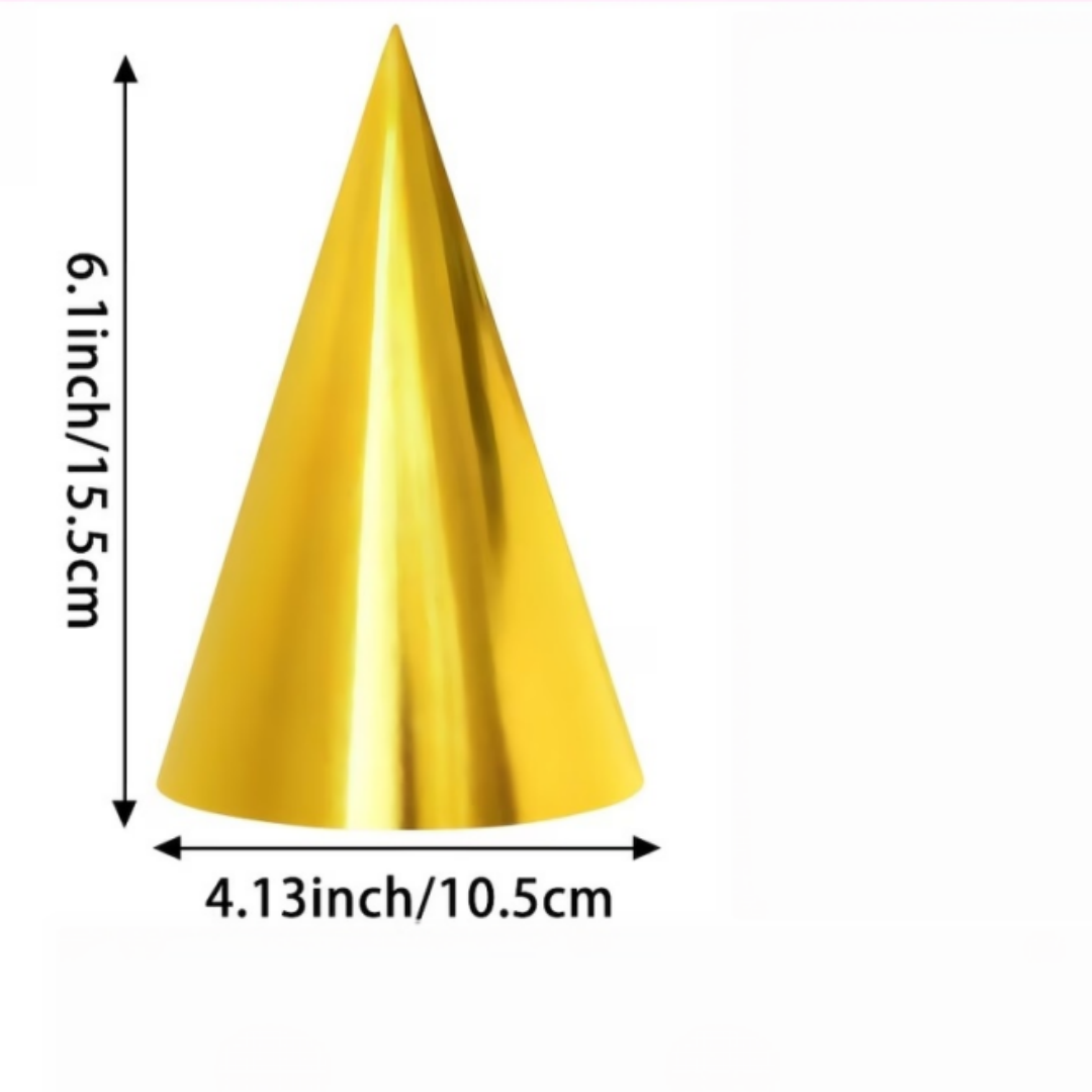 10pcs Colorful Metallic Foil B - Party Hat Cone review and price